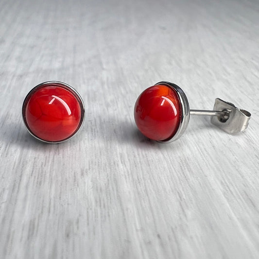 Studs 6mm - Poppy Red